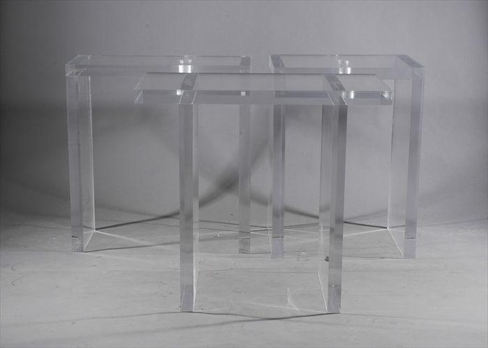 Appraisal: Three Modern Lucite Tables x x in