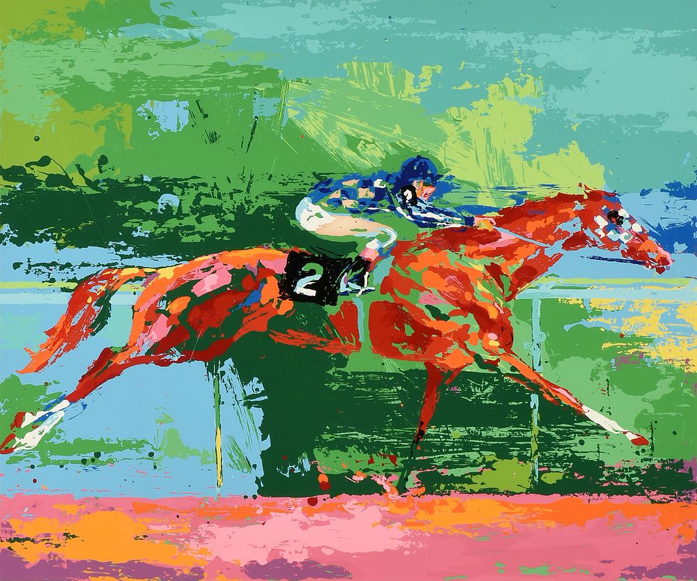 Appraisal: LEROY NEIMAN American - A PRINT Secretariat Big Red CIRCA