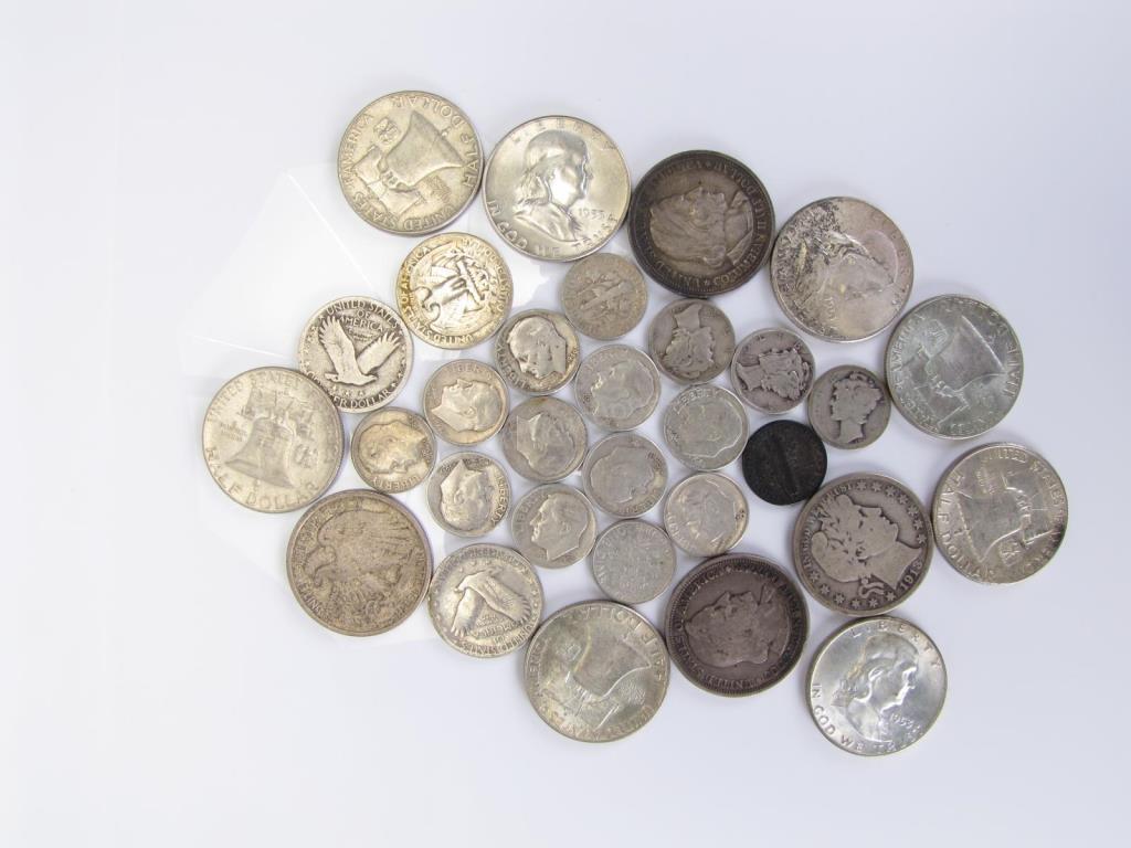 Appraisal: Collection of US Silver Coins total including Worlds Columbian Exposition