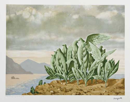 Appraisal: REN MAGRITTE Ile au Tresor Color lithograph x mm x