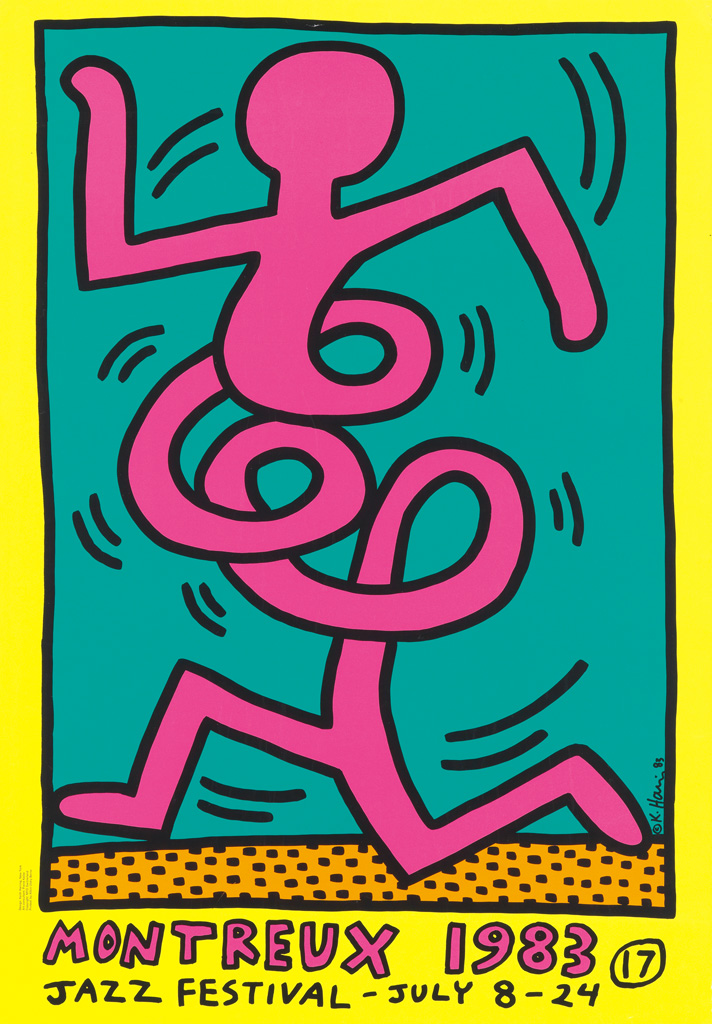 Appraisal: KEITH HARING - MONTREUX JAZZ FESTIVAL Group of posters Each