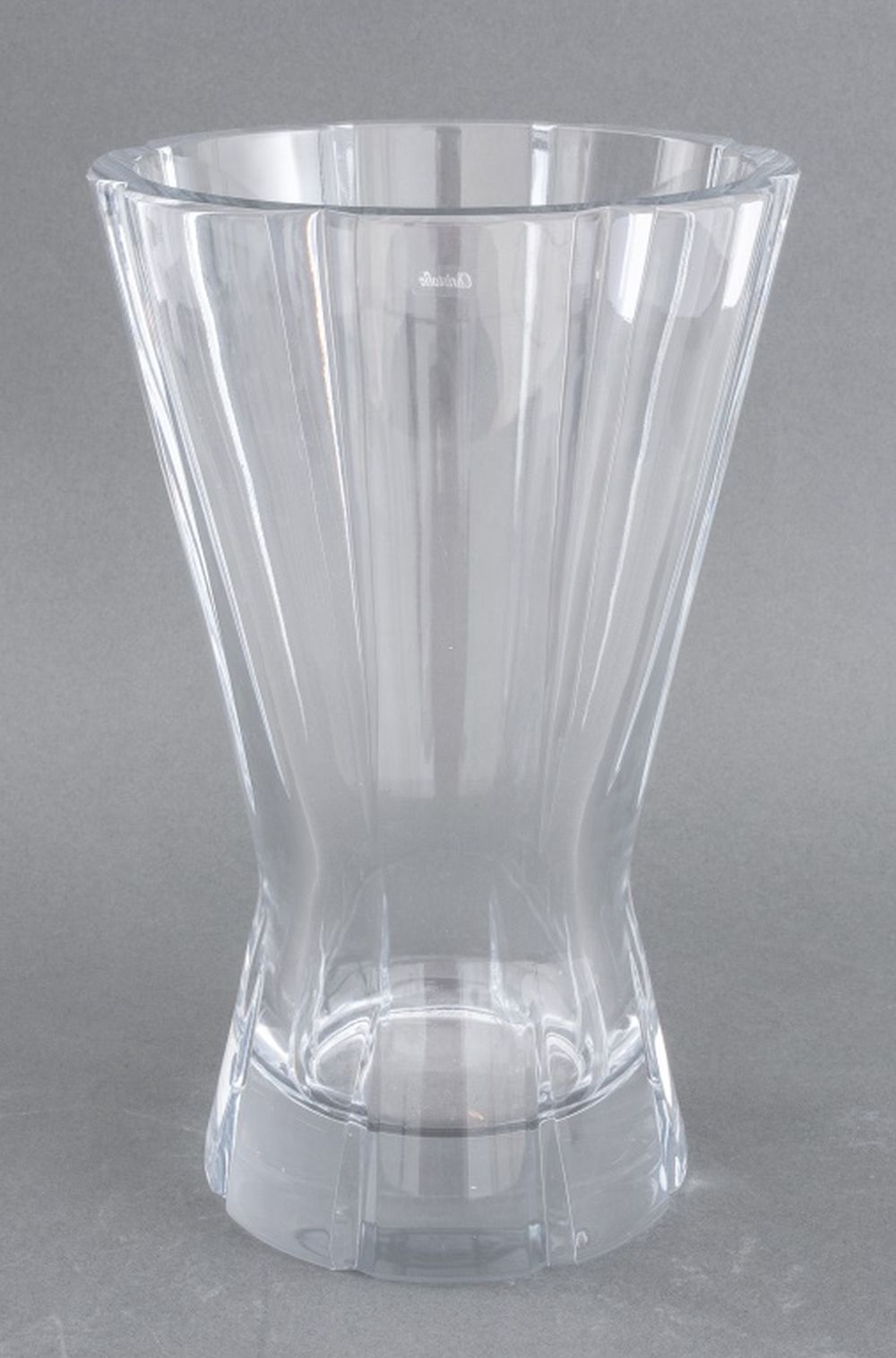 Appraisal: CHRISTOFLE CRYSTAL CUT VASE Christofle crystal cut with geometric pattern