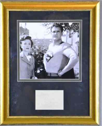 Appraisal: George Reeves Photo And AutographDepicting a photo with George Reeves