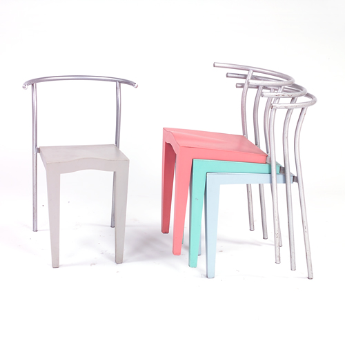 Appraisal: Set of four Philippe Starck for Kartel D-Globe stacking chairs