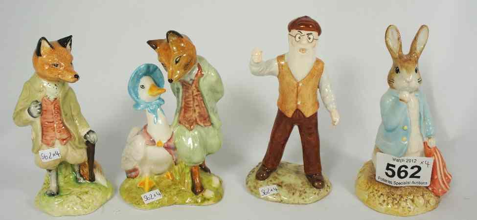 Appraisal: Royal Albert Beatrix Potter Figures Jemima Puddle Duck With Foxy