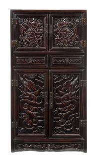 Appraisal: A Carved Hardwood Cabinet Height x width x depth inches