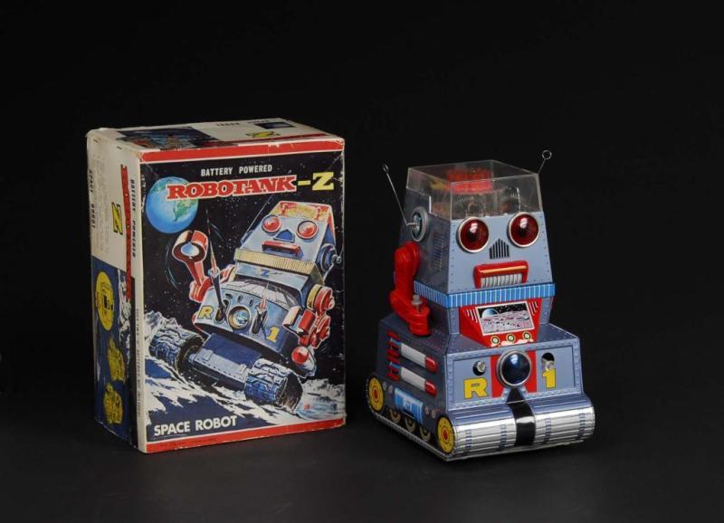 Appraisal: Tin Robo Tank Z Description Japanese Made by Nomura When