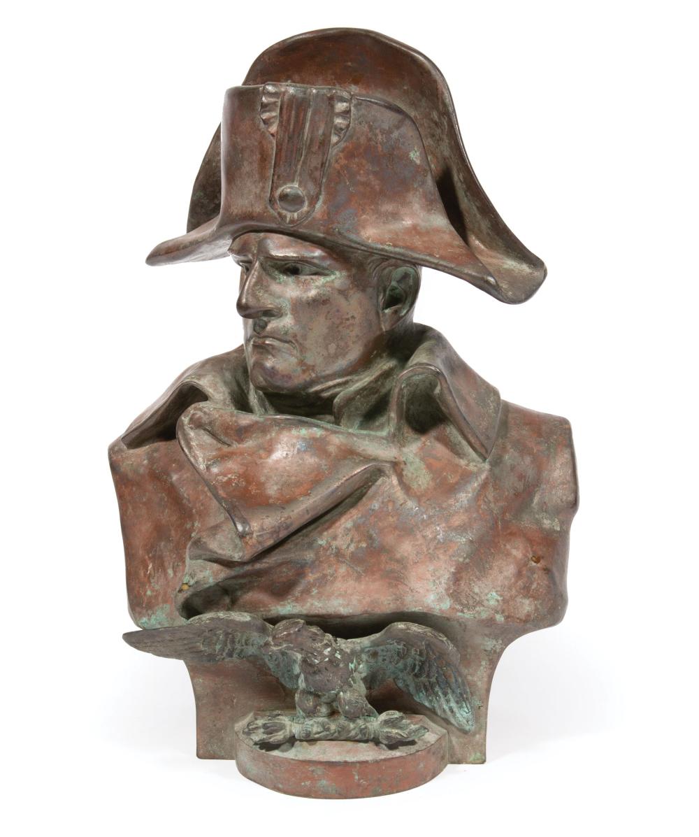 Appraisal: French Patinated Bronze Bust of Napoleon after Renzo Colombo signature