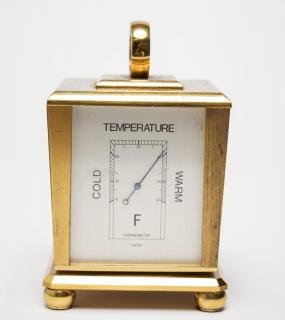 Appraisal: Hamilton Gilt Brass Rotating Weather Station Mid-Century Modern the brushed