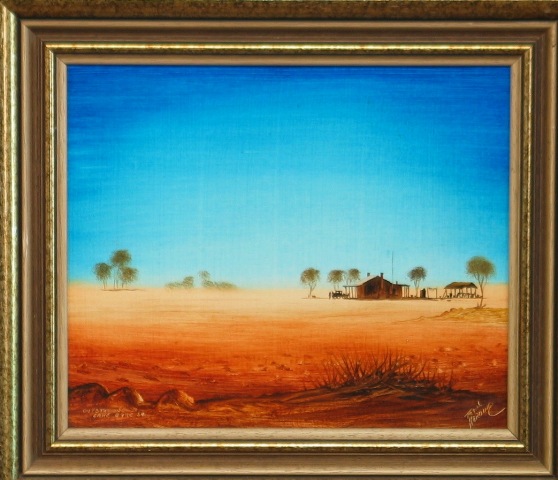 Appraisal: Frank Harding born Outstation Lake Eyre S A oil on