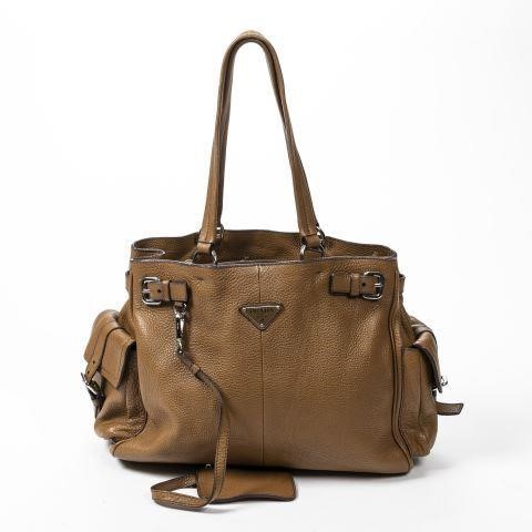 Appraisal: Prada tote bag in Sughero brown Saffiano Lux leather with