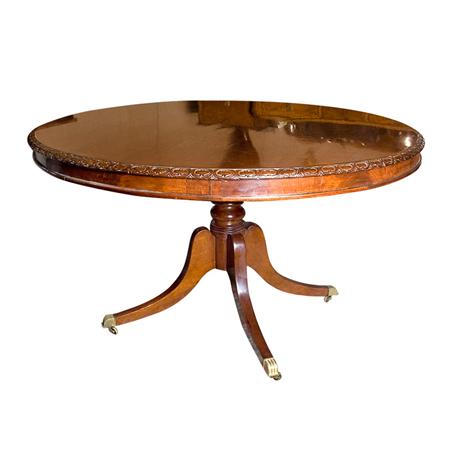 Appraisal: Regency Style Mahogany Circular Breakfast Table Estimate -