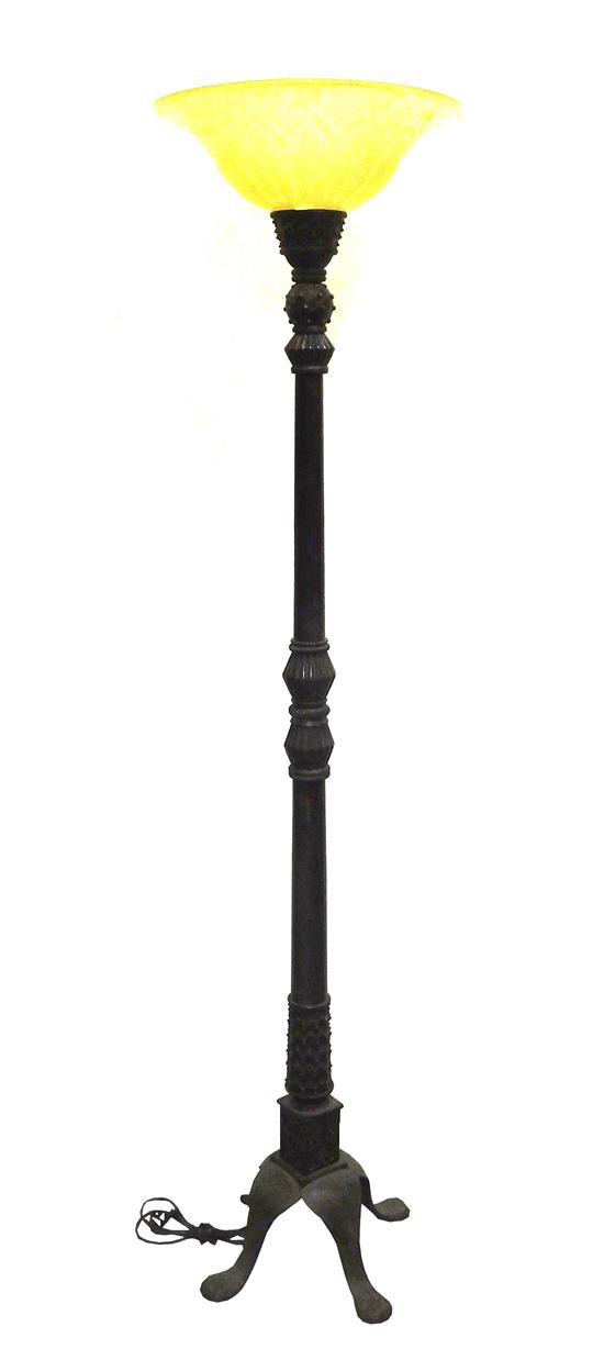 Appraisal: th C Moorish style floor lamp shaft decorated with studded