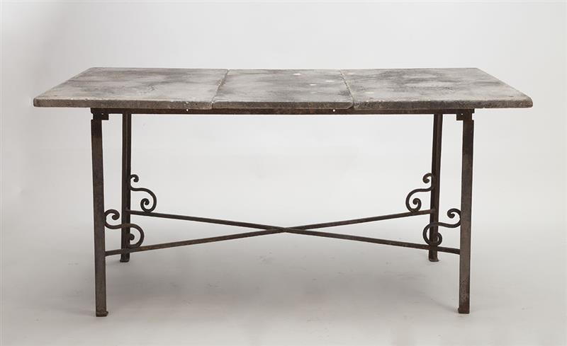 Appraisal: Table French Early th Century Wrought-iron marble x x in