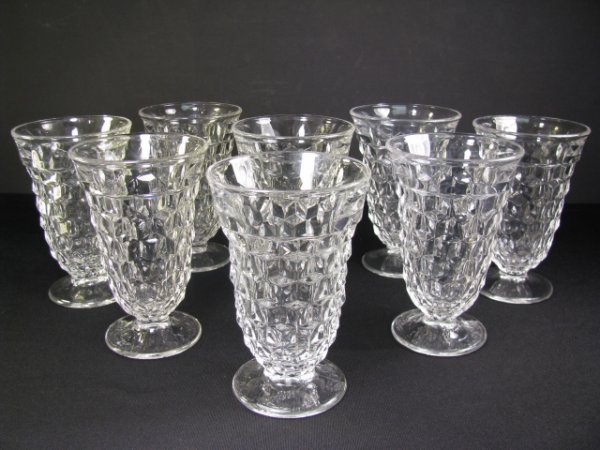 Appraisal: Eight Ice Tea glasses in the American-Clear pattern by Fostoria