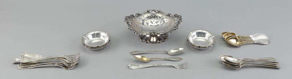 Appraisal: APPROX FORTY-ONE SILVER TABLEWARES EARLY TO MID- TH CENTURY APPROX