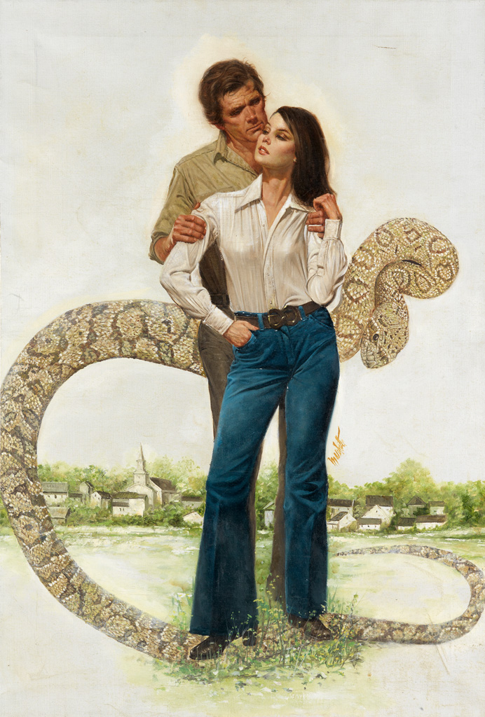 Appraisal: LOU MARCHETTI The Snake Oil on canvas x mm x