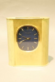 Appraisal: Patek Phillipe brass mantle clock solar-powered in original box with