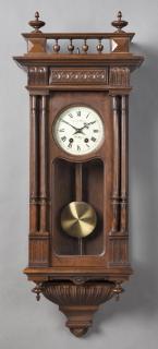 Appraisal: French Carved Walnut Henri II Style Wall Clock French Carved