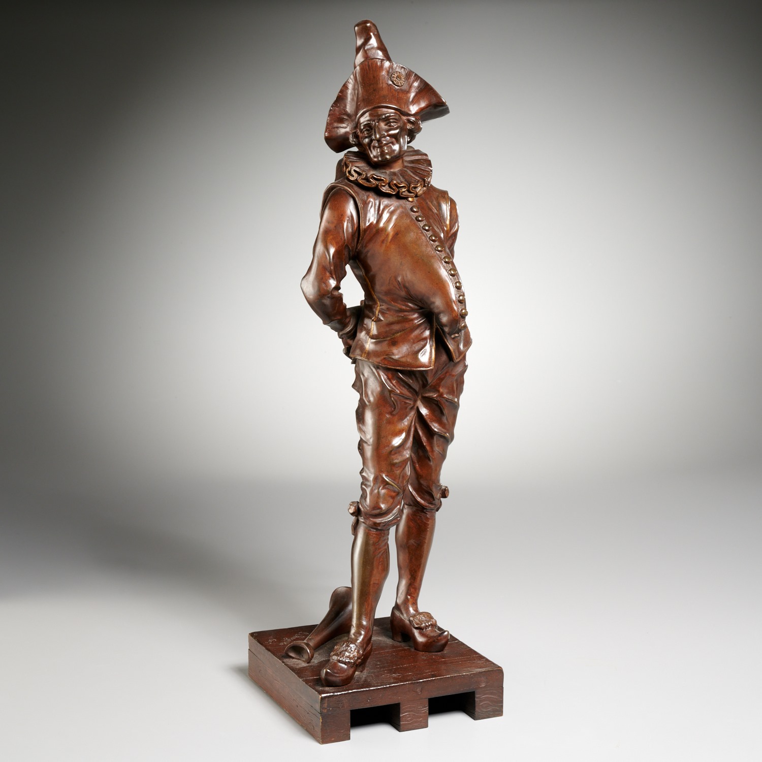 Appraisal: LEON PERZINKA PATINATED BRONZE SCULPTURE Leon Perzinka French - Le