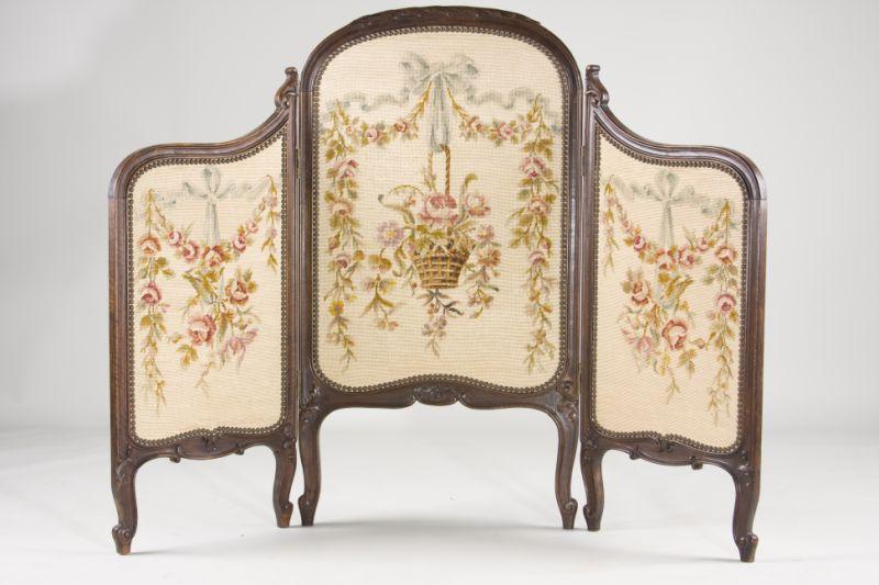 Appraisal: Louis XV Style -Part Folding Fireplace Screen early th c