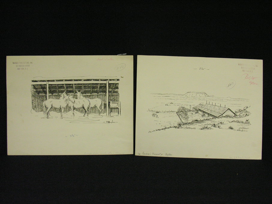 Appraisal: H D BUGBEE ORIGINAL INK DRAWINGS Originals stamped Warner Publications