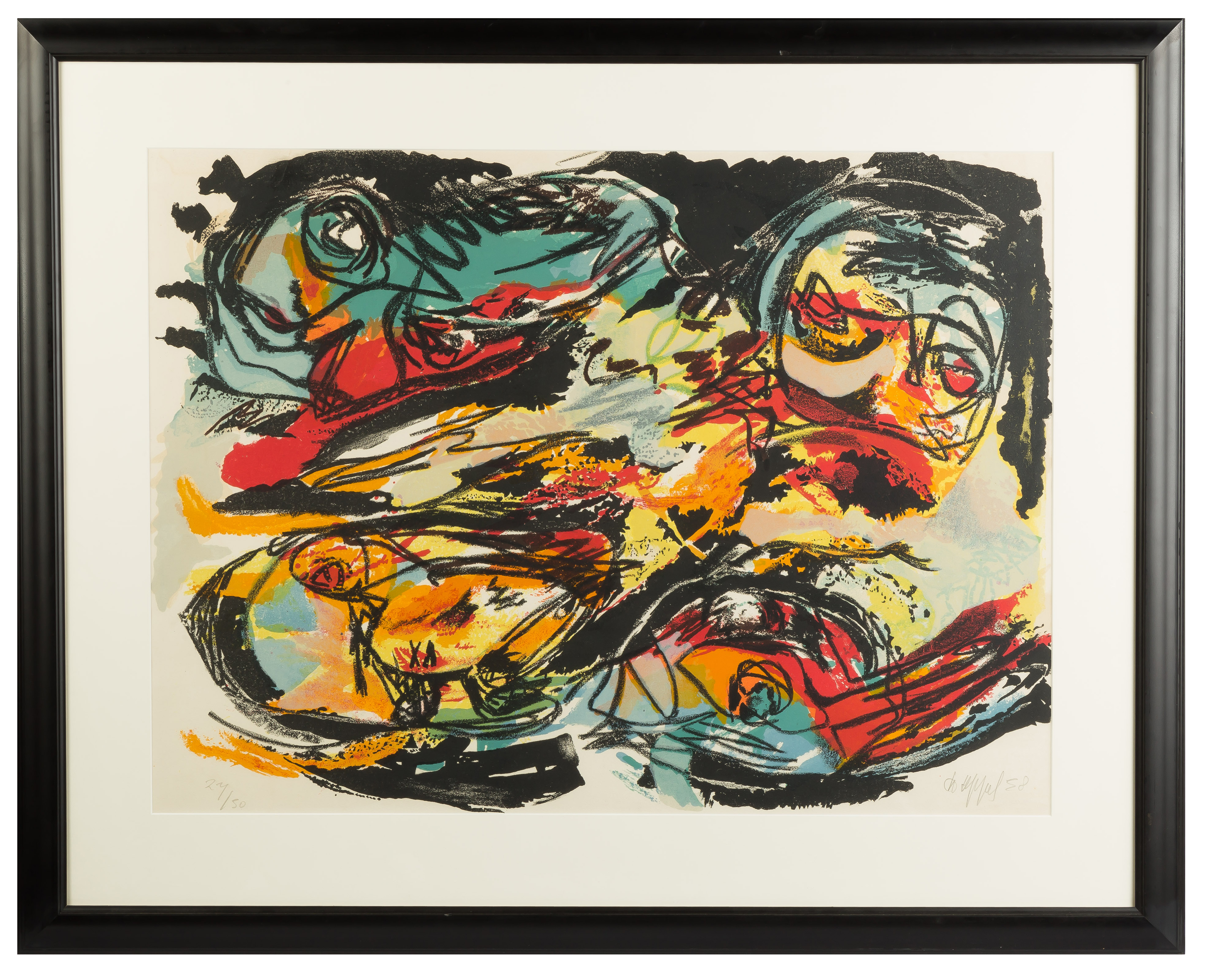 Appraisal: Karel Appel Dutch - Untitled Abstract Signed in pencil lower