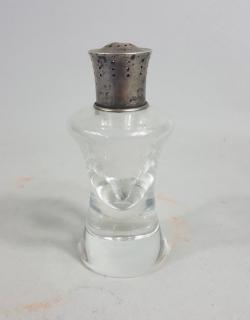 Appraisal: Sterling Capped Glass Pepper Shaker Sterling Capped Glass Pepper Shaker