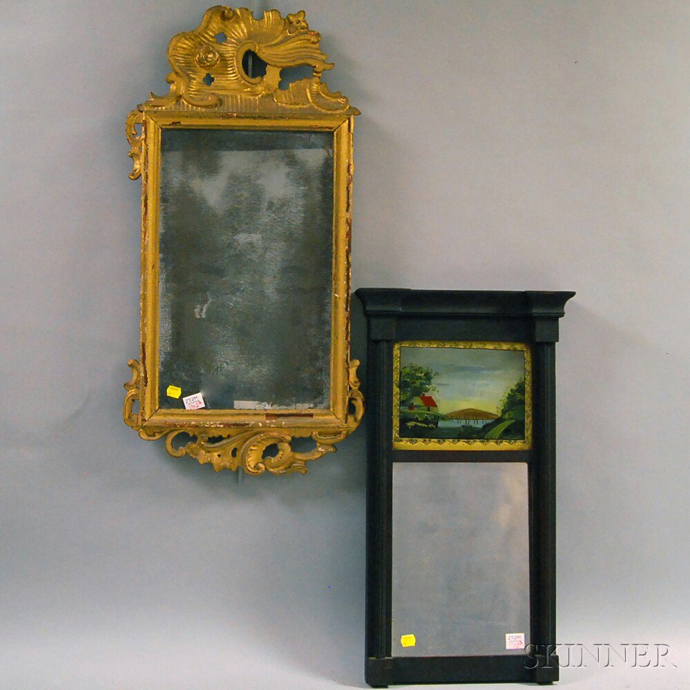 Appraisal: Two Early Mirrors th and th century a gilt rococo