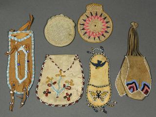 Appraisal: lot of Native American pouch group lot of Native American