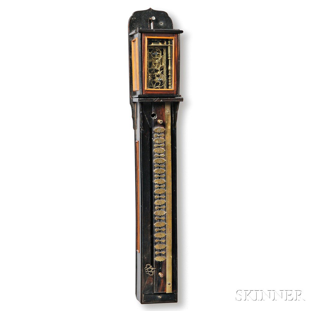 Appraisal: Japanese Striking Shaku Dokei or Pillar Clock th century traditional-style