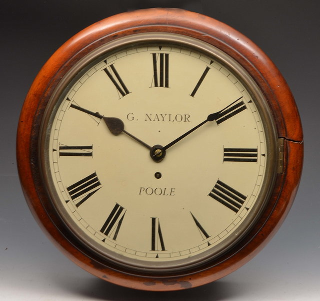 Appraisal: A LATE VICTORIAN MAHOGANY DIAL TIMEPIECE with Roman numerals signed