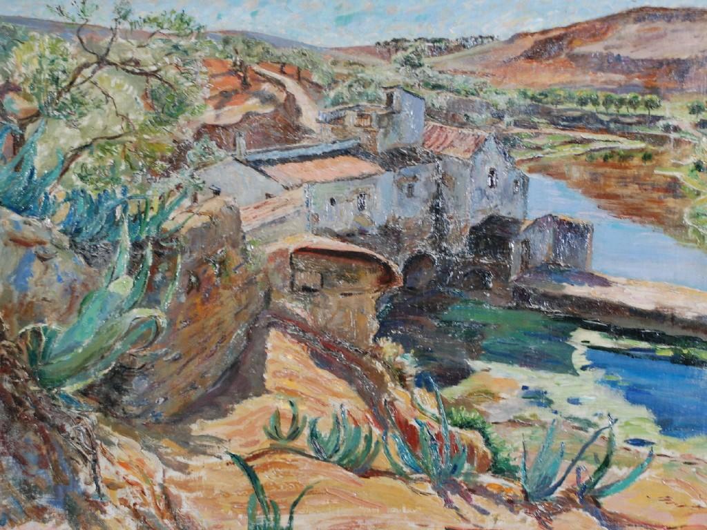 Appraisal: MARIA SAMORA twentieth century OIL PAINTING ON CANVAS Continental river