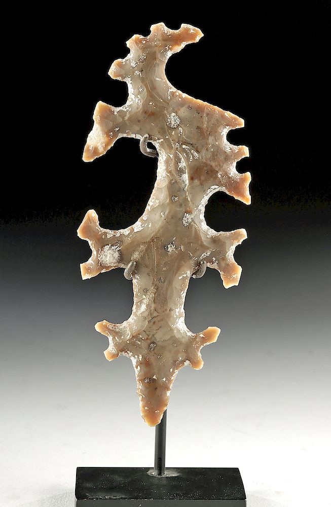 Appraisal: Superb Maya Eccentric Flint - Lizard Pre-Columbian Mexico Belize and