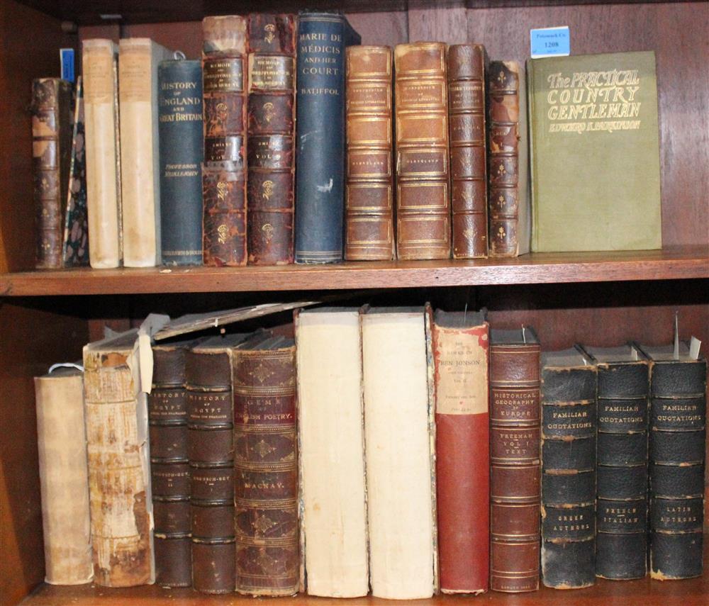 Appraisal: BOXED LOT OF ANTIQUE BOOKS INCLUDES EUROPEAN MORALS TWO VOL