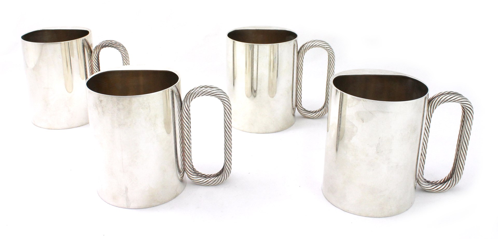 Appraisal: A set of four Bulgari iced tea mugs each of