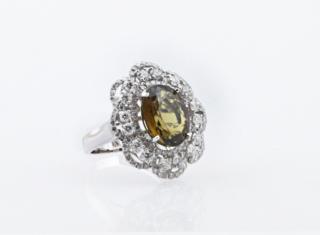 Appraisal: Lady's K White Gold Dinner Ring with an oval Lady's