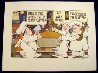 Appraisal: Maurice Sendak MILK IN THE BATTER Artist Signed Vintage Poster