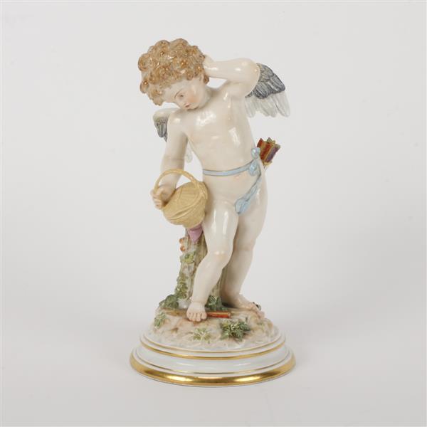 Appraisal: German porcelain figure of cupid Sitzendorf Alfred Voigt ca Cupid