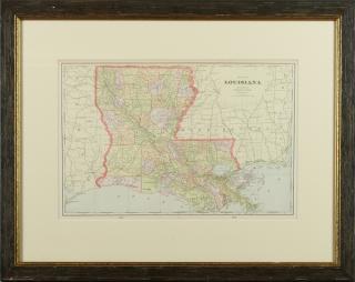 Appraisal: Map of Louisiana th c hand-colored by George F Cram