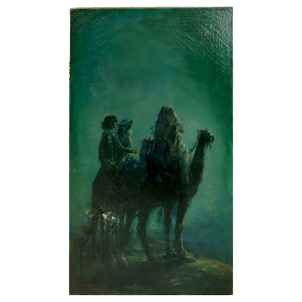 Appraisal: Orientalist School O C Bedouin Riders At Night Orientalist School