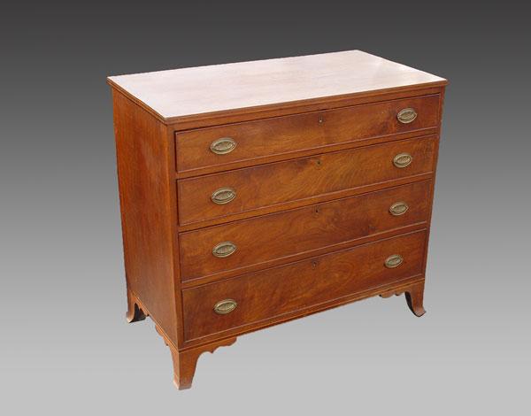 Appraisal: PENNSYLVANIA DRAWER FEDERAL PERIOD CHEST graduated drawers with brass oval