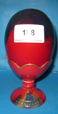 Appraisal: Royal Doulton Flambe Egg on Stand