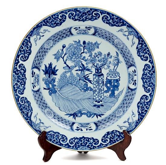 Appraisal: A Chinese Export Blue and White Porcelain Charger Diameter inches