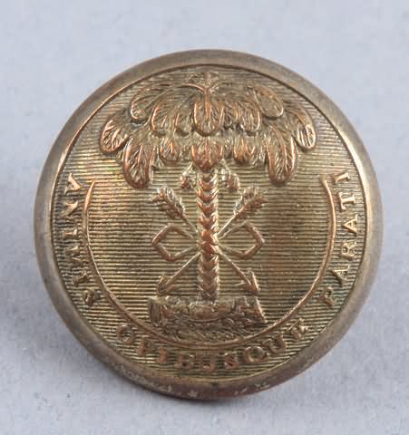 Appraisal: South Carolina state seal coat button two piece Backmark of