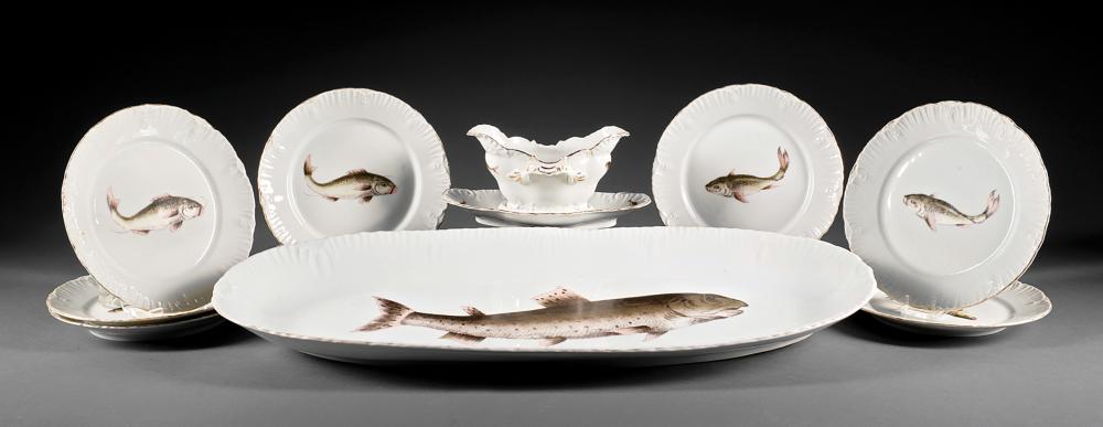 Appraisal: Austrian Victoria Carlsbad Porcelain Fish Service marked incl fish platter