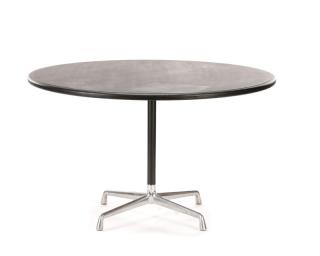 Appraisal: Eames Round Black Dining Table for Herman Miller Charles and