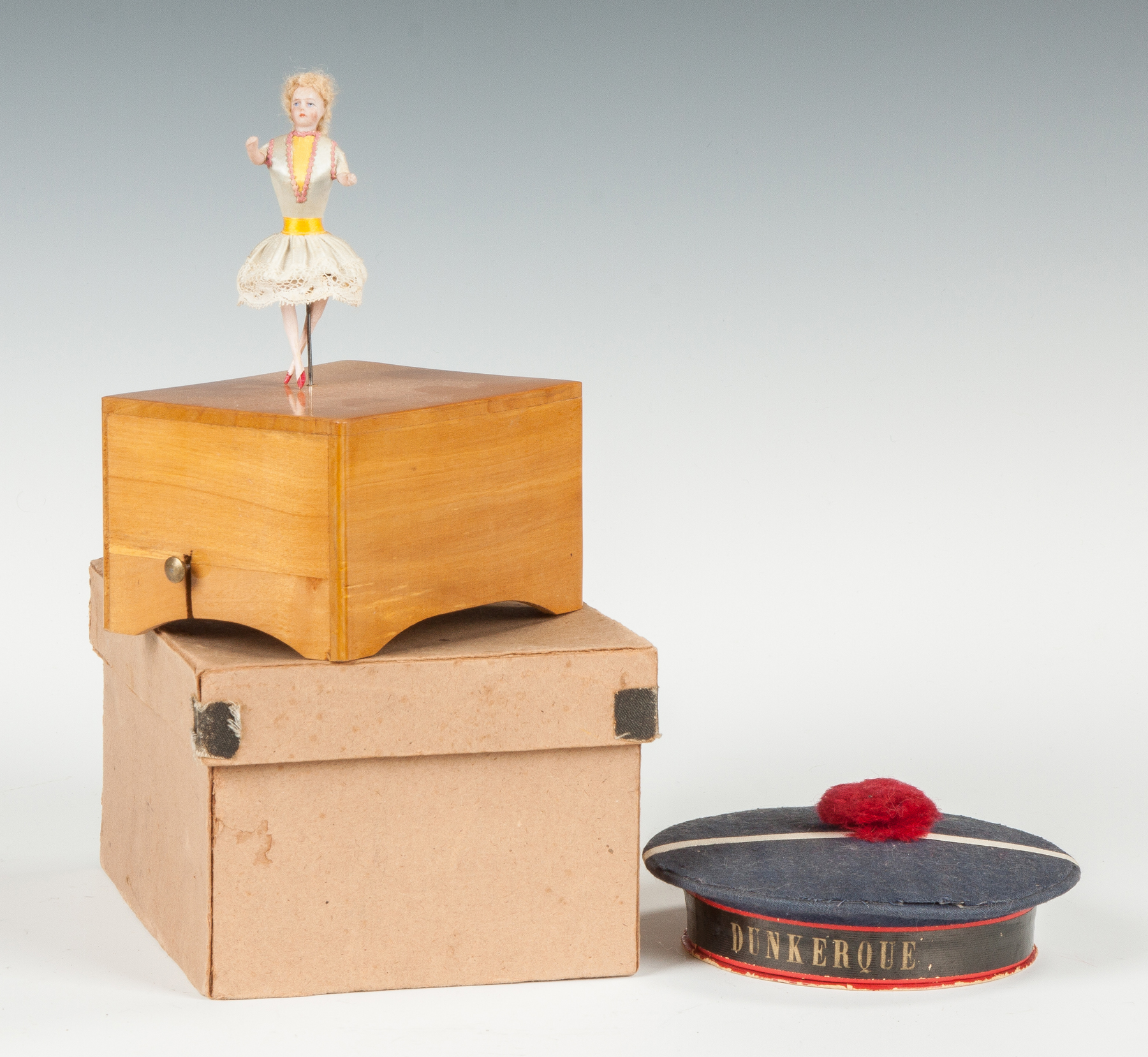 Appraisal: German Ballerina Music Box th cent With bisque doll