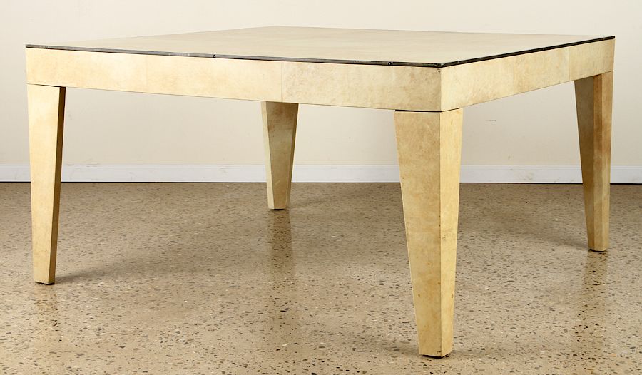 Appraisal: MID CENTURY MODERN DINING TABLE PARCHMENT TOP A mid century