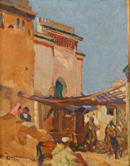 Appraisal: MARCELLE ACKEIN french - MOSQUE SOUK BAB EL GHISSA F